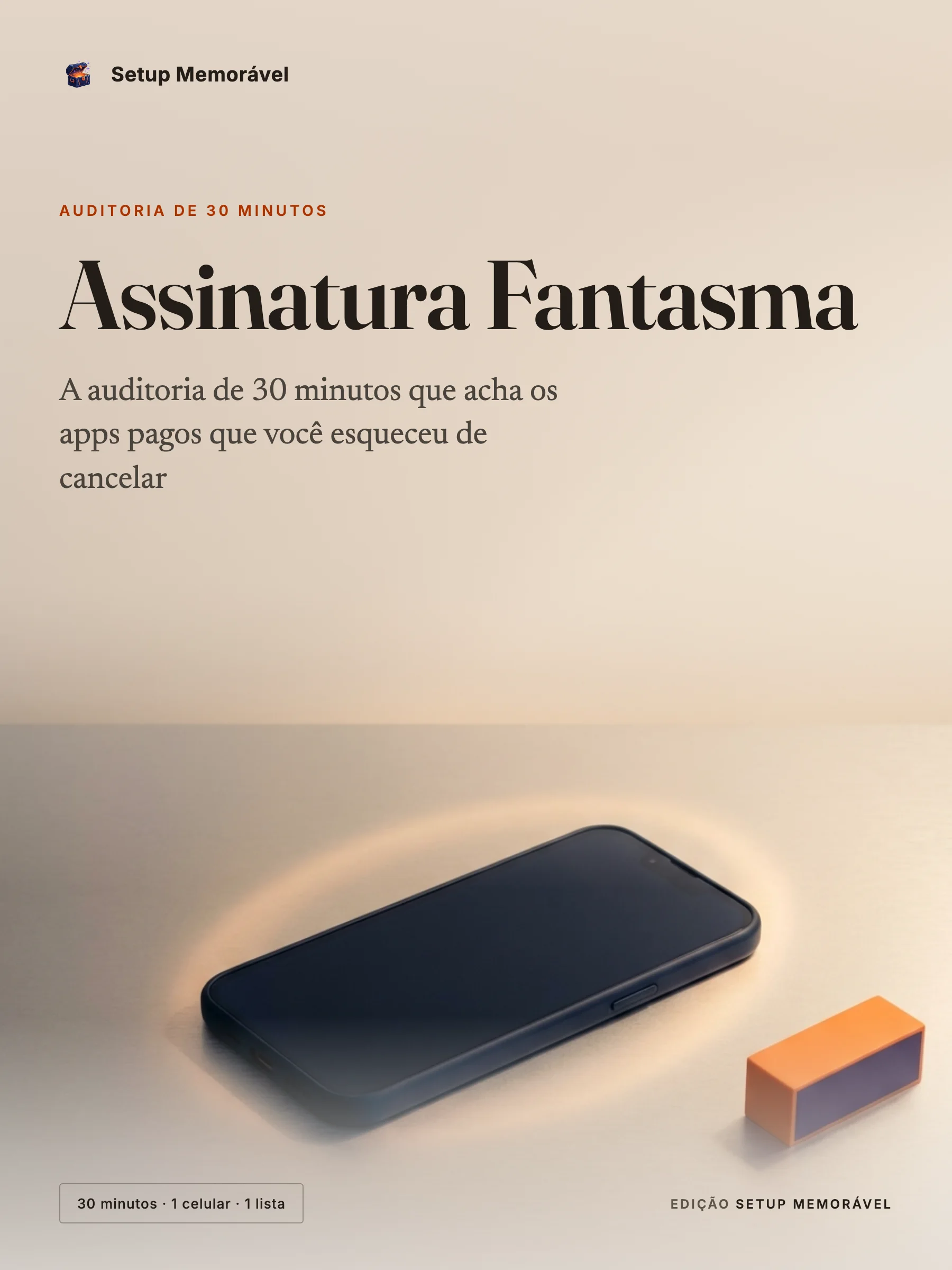 Capa do guia Assinatura Fantasma, da Setup Memorável
