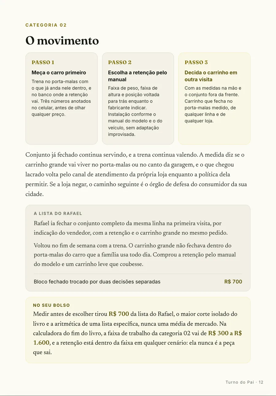 O movimento: Trena no porta-malas antes do carrinho: o maior corte isolado do livro